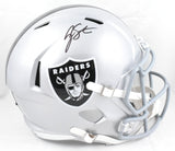 Geno Smith Autographed Las Vegas Raiders F/S Speed Helmet - Beckett W Hologram