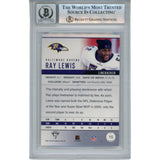 Ray Lewis Autographed 2001 Pacific Private Stock #15 Trading Card Beckett 53040