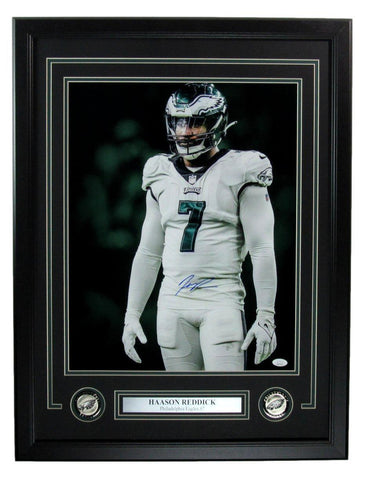 Haason Reddick Autographed 16x20 Photo Philadelphia Eagles Framed JSA 176773