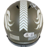 John Elway Autographed Denver Broncos 22 STS Mini Helmet Beckett Witness 50207