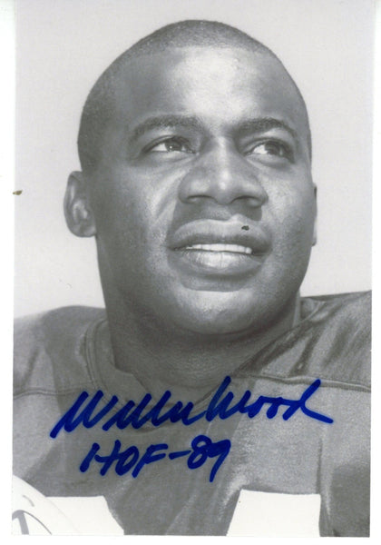 Willie Wood Autographed/Signed Green Bay Packers 4x6" Photo HOF Beckett 56078