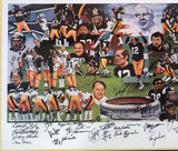 Pittsburgh Steelers Legends (52) Signature 20x39 Dynasty Lithograph PSA LOA