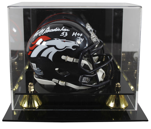 Broncos Randy Gradishar "HOF 24" Signed Speed Mini Helmet W/ Case BAS Witnessed