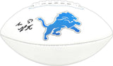 Sam LaPorta Autographed Signed Detroit Lions White Logo Football Beckett Wit