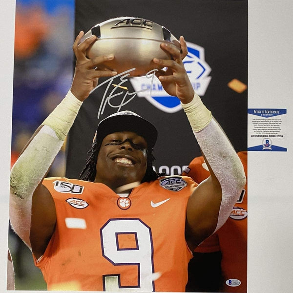 Autographed/Signed TRAVIS ETIENNE JR Clemson Tigers 16x20 Photo BAS COA #1