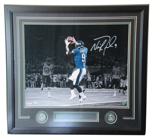 Nick Foles Eagles Signed/Autographed SB 52 MVP 16x20 Photo Framed Fanatics 05648