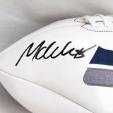 Michael Dickson Autographed Seahawks White Logo Football (Flat) MCS Holo #98836