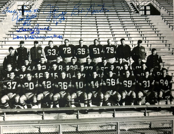 Packers 1957 Team Signed 8x10 Photo w/ 6 Sigs Howton Bettis Parilli Cone AUTO
