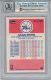 Julius Erving Autographed 1986 Fleer #35 10 auto Card Slab Beckett 54677