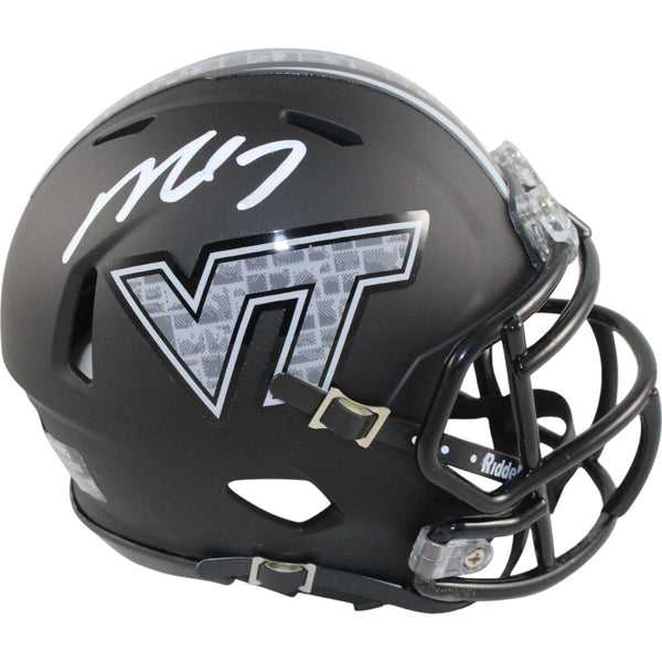 Michael Vick Autographed Virginia Tech Hokies Mini Helmet Beckett Witness 49871