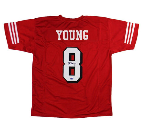 Steve Young Signed San Francisco Custom Red Jersey