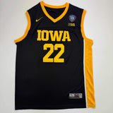 Autographed/Signed Caitlin Clark Iowa Black Basketball Jersey Panini COA