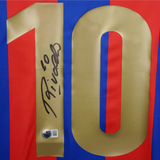 Rivaldo Signed FC Barcelona Home Soccer Jersey #10 with Beckett Witness