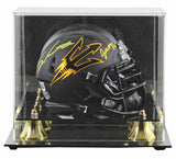 ASU Sam Leavitt & Jordyn Tyson Signed Black Speed Mini Helmet W/ Case BAS Wit