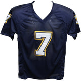 Doug Flutie Autographed/Signed Pro Style Size XL Jersey Blue Beckett 42555