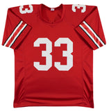 Ohio State Jack Sawyer Authentic Signed Red Pro Style Jersey Autographed BAS 2