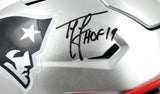 Ty Law Signed New England Patriots Mid-Size SpeedFlex Helmet HOF- Beckett W Holo