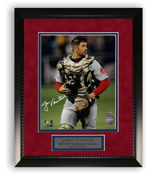 Jason Varitek & Keith Foulke Signed Autographed 8x10 Photo Framed to 11x14