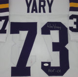 Vikings RON YARY Signed Custom White Jersey AUTO w/ "HOF '01" - JSA