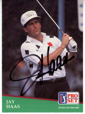 Jay Haas Autographed 1991 Pro Set #70 Trading Card Beckett 44856