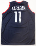 Alex Karaban Signed UConn Huskies Jersey (Beckett) 2xNational Champs 2023 & 2024