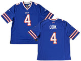 James Cook Autographed Buffalo Bills Nike Blue Game Jersey Beckett