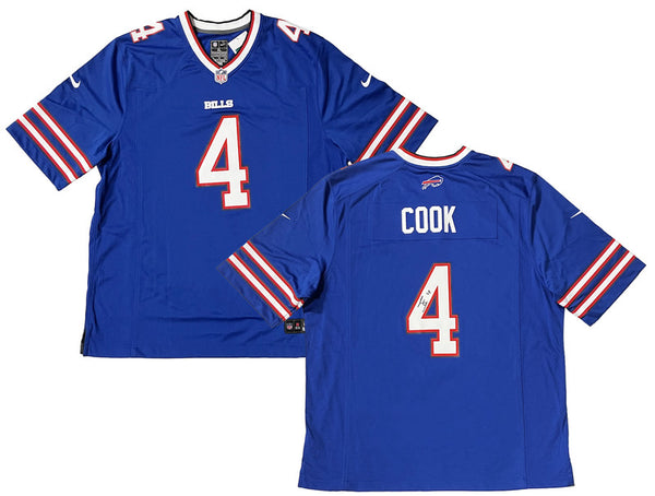 James Cook Autographed Buffalo Bills Nike Blue Game Jersey Beckett