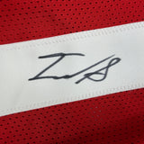Autographed/Signed Isaac Guerendo San Francisco Red Jersey Beckett BAS COA