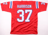 Rodney Harrison Signed Patriots Red Home Jersey (JSA) New England D.B /2003-2008