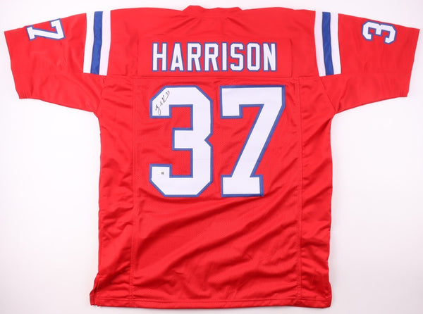 Rodney Harrison Signed Patriots Red Home Jersey (JSA) New England D.B /2003-2008