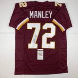 Autographed/Signed Dexter Manley Washington Burgundy Jersey JSA COA