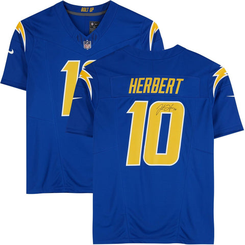 Justin Herbert Los Angeles Chargers Autographed Royal Blue Limited Jersey
