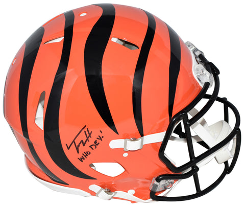 TREY HENDRICKSON SIGNED CINCINNATI BENGALS AUTHENTIC SPEED HELMET W/ WHO DEY