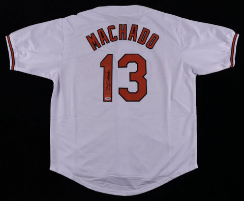 Manny Machado Signed Baltimore Orioles White Jersey (PSA) 5xAll Star 3rd.Base