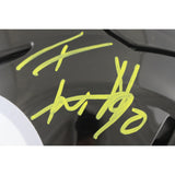 TJ Watt Autographed Pittsburgh Steelers SpeedFlex Helmet Beckett Witness 50944