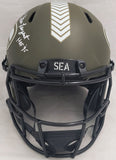 LARGENT & ZORN AUTOGRAPHED SEAHAWKS SALUTE SERVICE FULL SIZE AUTHENTIC HELMET