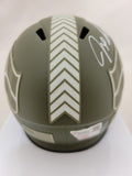JAXON SMITH-NJIGBA SIGNED SEATTLE SEAHAWKS STS SPEED MINI HELMET FANATICS QR