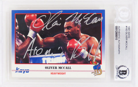 Oliver McCall Autographed 1991 Kayo Card #182 w/Atomic Bull - (Beckett)