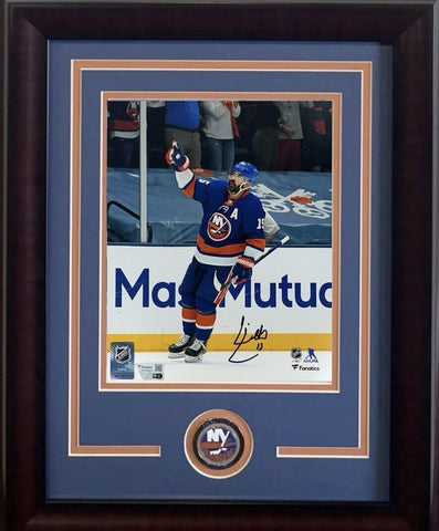 Cal Clutterbuck Signed 8x10 Framed Photo NY Islanders Autograph Fanatics COA