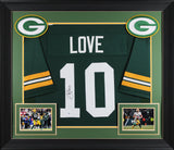 Packers Jordan Love Authentic Signed Green Pro Style Framed Jersey BAS #WD40870