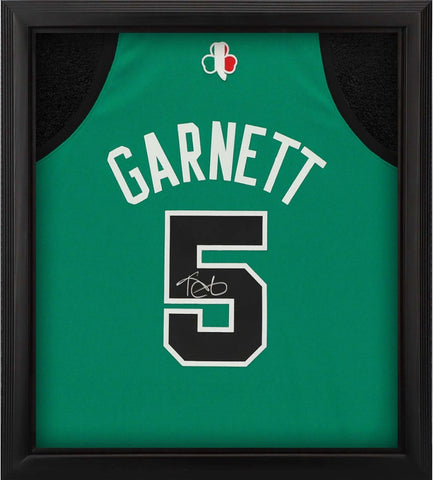 Kevin Garnett Celtics FRMD Signed Mitchell & Ness 10/6/07 Italy Jersey Shadowbox
