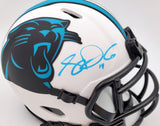 SAM DARNOLD AUTOGRAPHED PANTHERS LUNAR ECLIPSE WHITE MINI HELMET BECKETT 195169