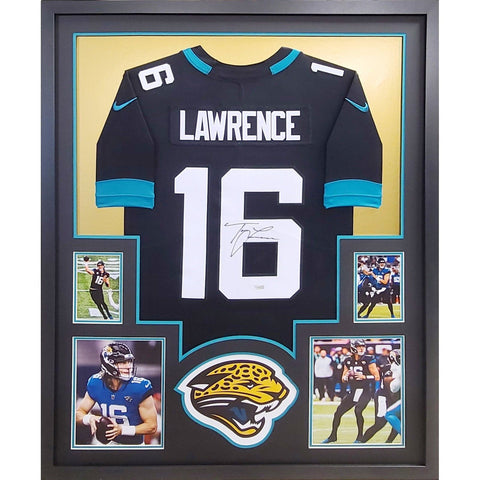 Trevor Lawrence Autographed Signed Framed Jacksonville Jaguars Jersey FANATICS