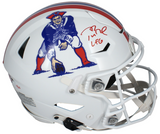 Tom Brady Autographed LFG Patriots Throwback SpeedFlex Helmet Fanatics LE 12/25