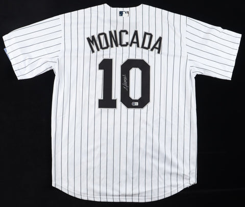 Yoan Moncada Signed Chicago White Sox Jersey (Beckett) Chi-Town 3rd Baseman