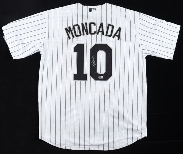 Yoan Moncada Signed Chicago White Sox Jersey (Beckett) Chi-Town 3rd Baseman