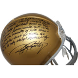 Rudy Ruettiger Signed Notre Dame VSR4 Authentic Helmet Story BAS 42247