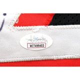 Clyde Drexler Autographed/Signed Pro Style Black Jersey JSA 43520