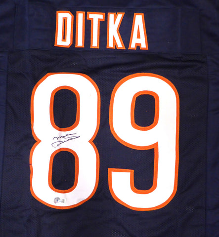 Chicago Bears Mike Ditka Autographed Signed Blue Jersey Beckett BAS QR #BK82066