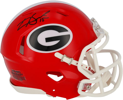 Carson Beck Georgia Bulldogs Autographed Riddell Speed Mini Helmet